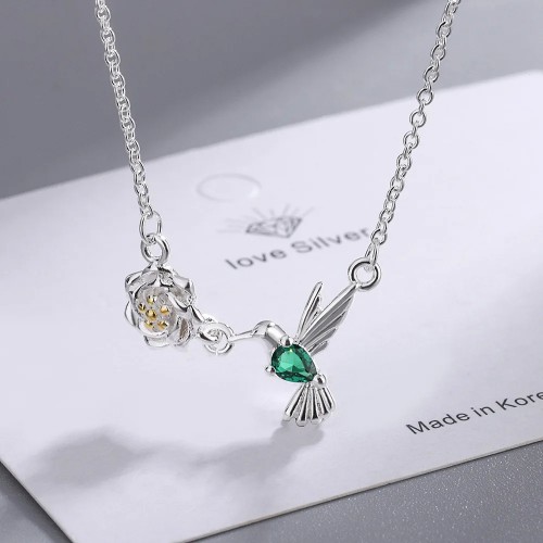 925 Sterling Silver Flower Bird Necklaces For Women 45 Inch Chains Fashion Wedding Luxury Quality Jewelry GaaBou Jewellery - AliExpress 36